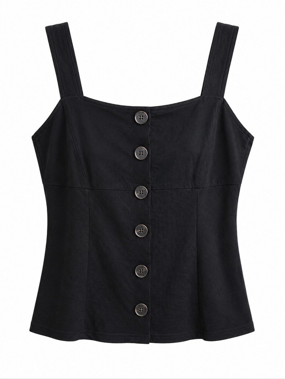 le chateau Black Button-Front Wide-Strap Tank Top XL